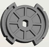 38mm Crown and Drive Adapter for 25mm Tubular Motor  Installation Drive Wheel