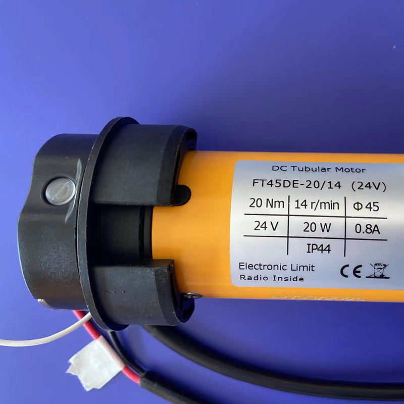 45mm DC Motor with Electronic Limit Motor Pergola Roller Blinds Obstacle Detection Tubular Motor Without Thermal Protector.