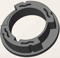 38mm Crown and Drive Adapter for 25mm Tubular Motor  Installation Drive Wheel