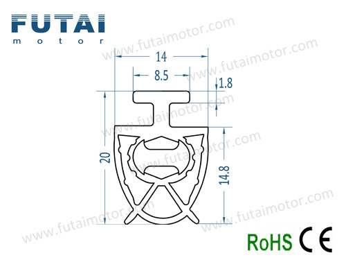 Safety Edge Sensitive Rubber Tape Switch for Sliding Gate Road Barrier AGV Car